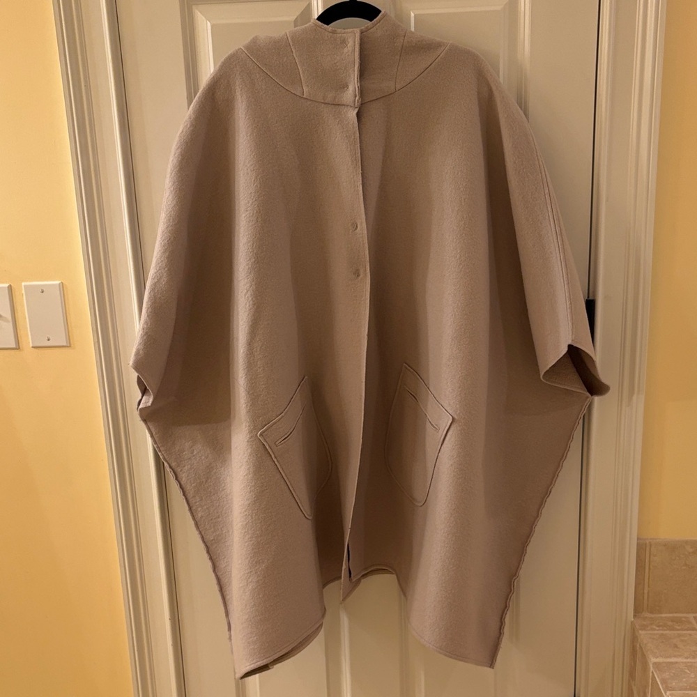 Chic Beige Women's Poncho
